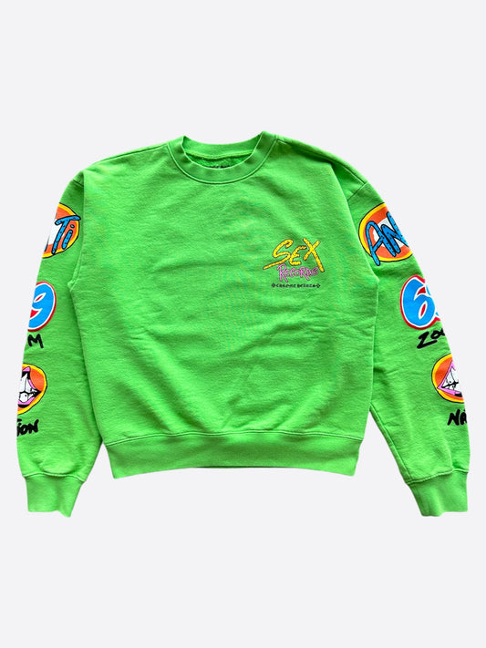 Chrome Hearts Green Sex Records Logo Sweater