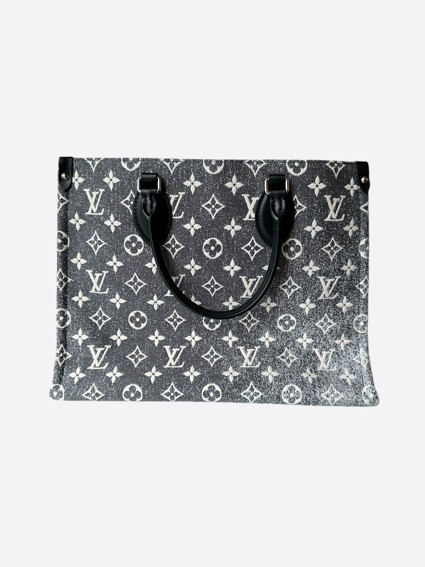 Louis Vuitton Grey & White Denim Monogram OnTheGo MM