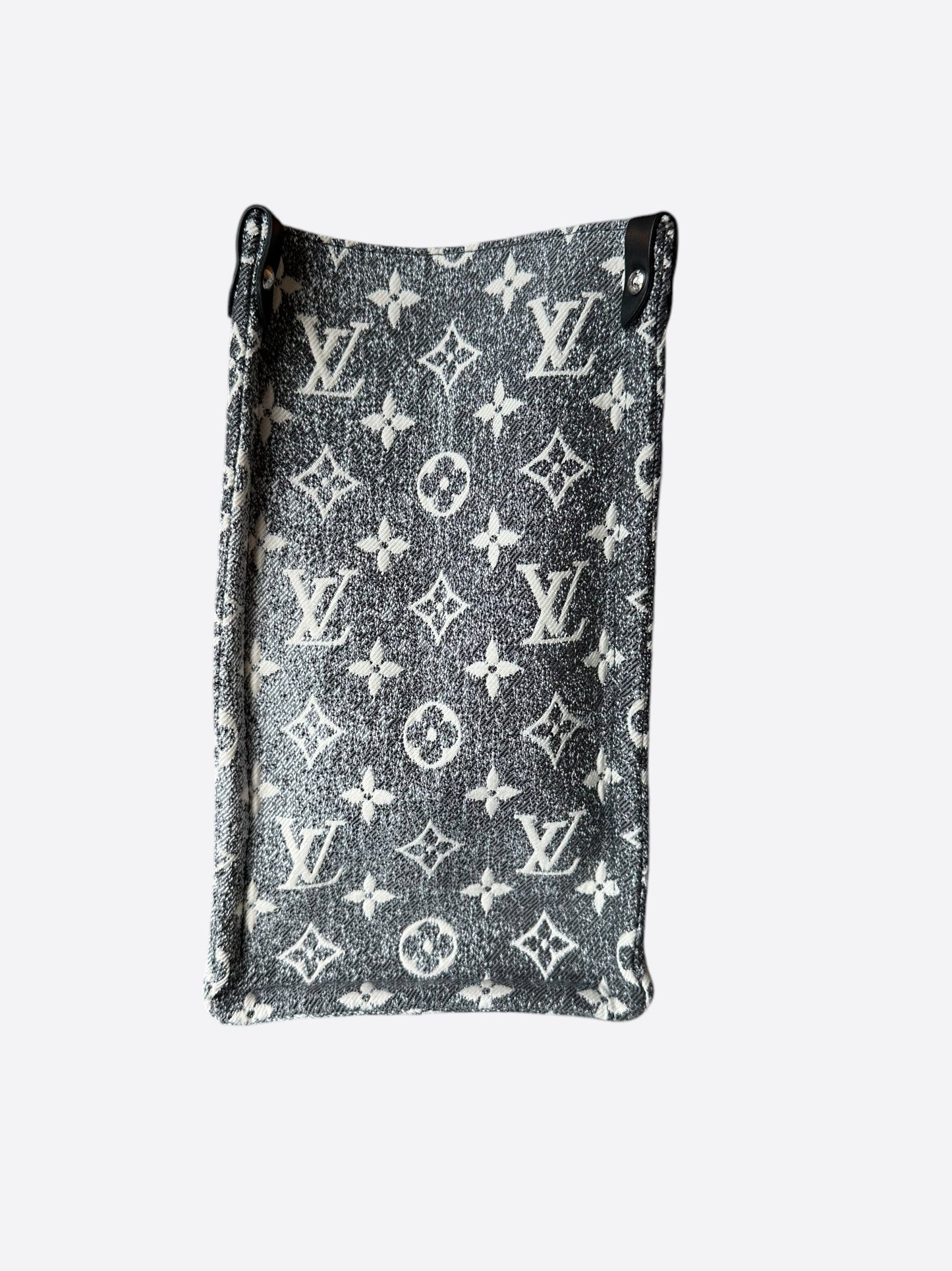 Louis Vuitton Grey & White Denim Monogram OnTheGo MM