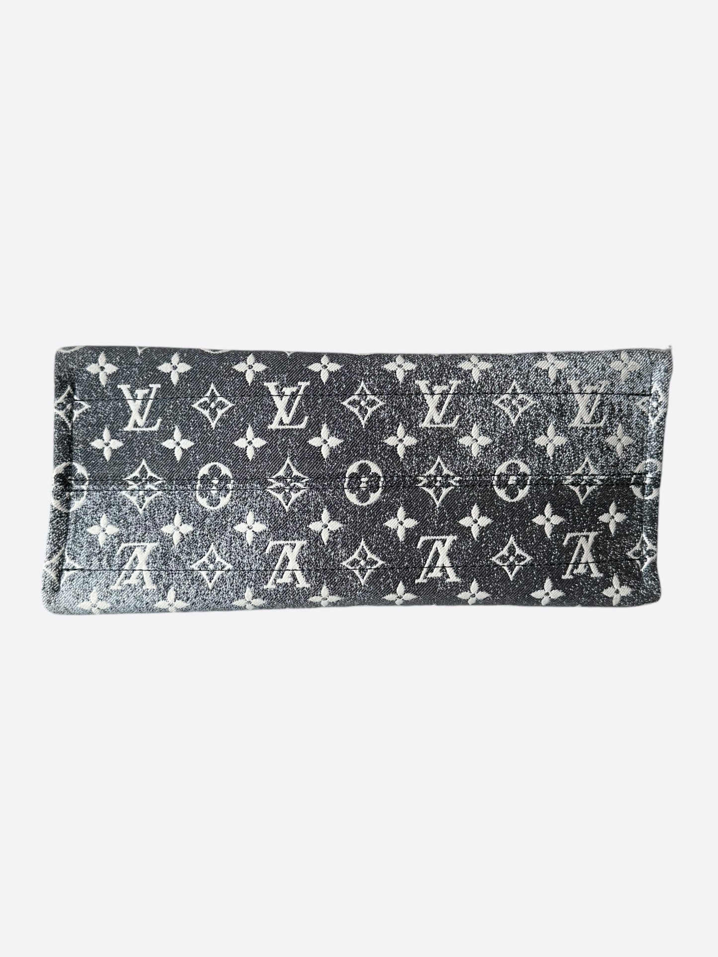 Louis Vuitton Grey & White Denim Monogram OnTheGo MM