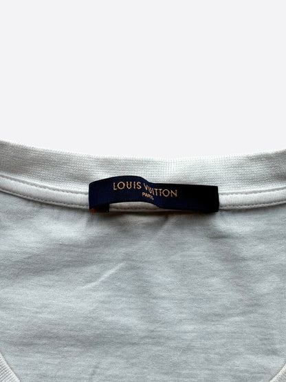 Louis Vuitton White Mini Embroidered Logo Classic T-Shirt