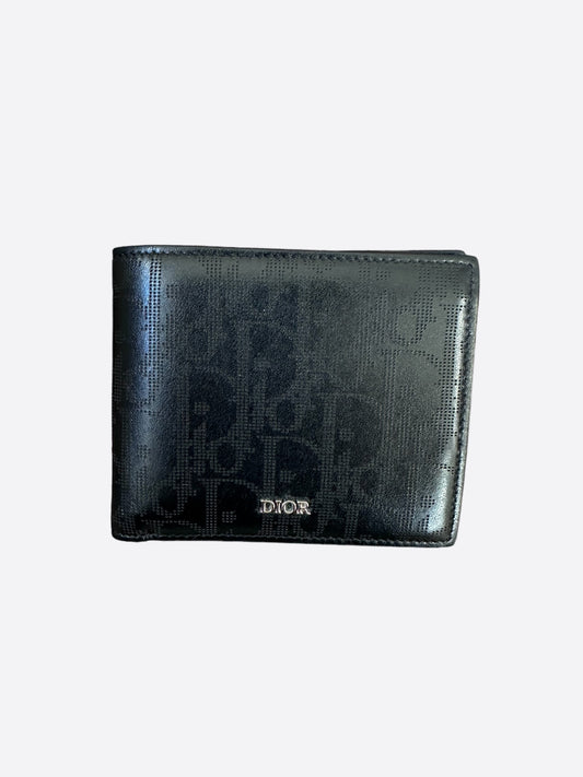 Dior Black Oblique Galaxy Leather Wallet