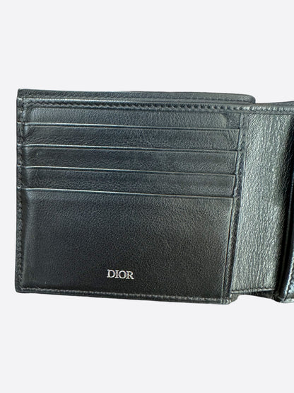 Dior Black Oblique Galaxy Leather Wallet