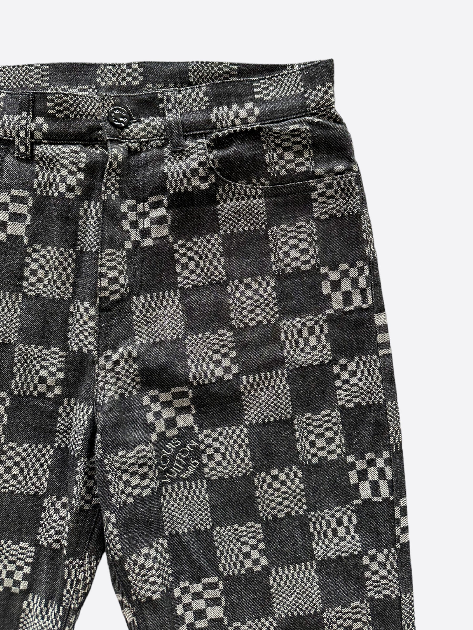 Louis Vuitton Checked Denim Shorts
