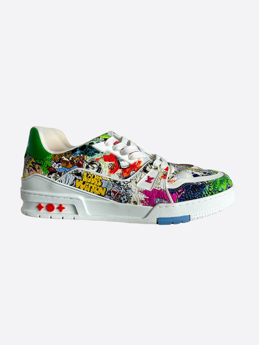 Louis Vuitton White Comic Trainers