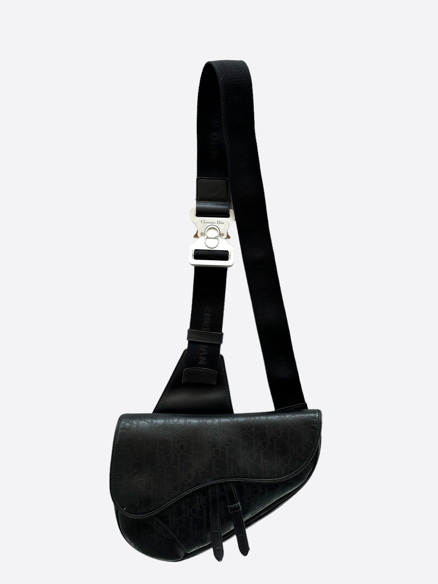 Dior Oblique Galaxy Saddle Bag in Black for Men