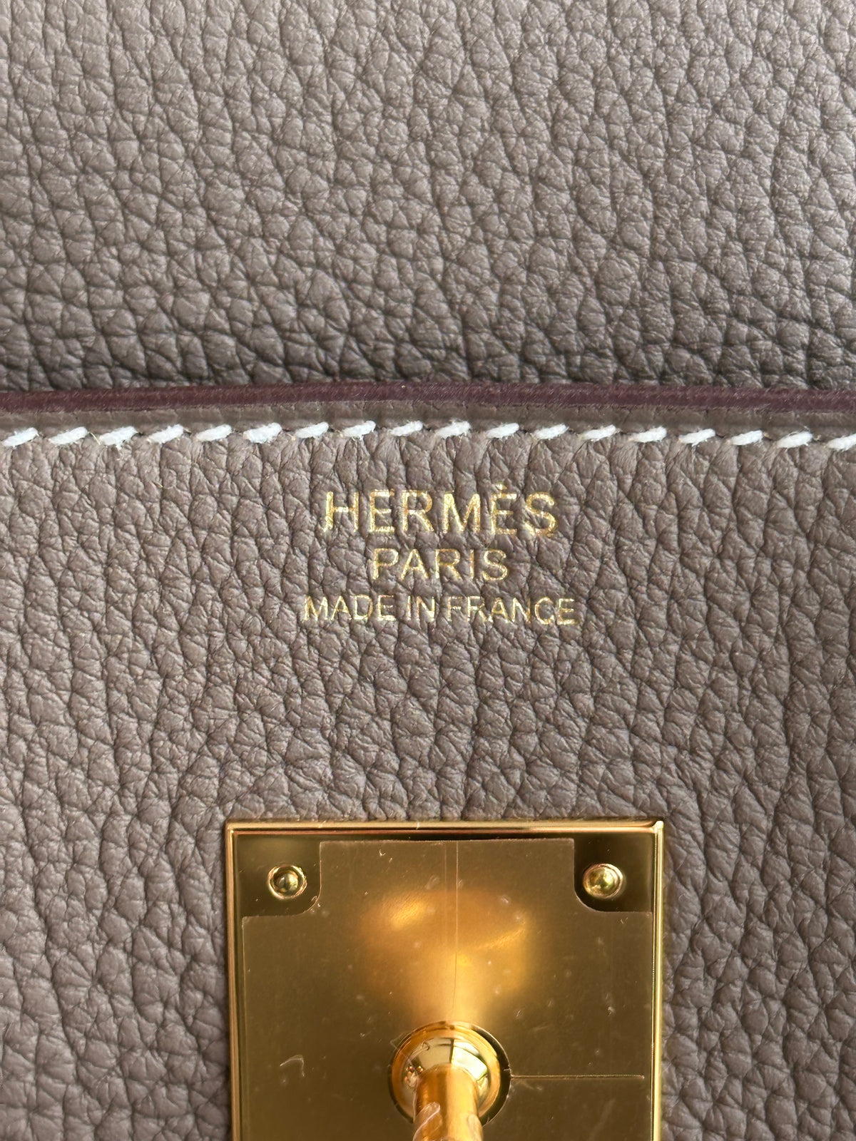 Hermes Etoupe Togo & Gold Hardware Birkin 30