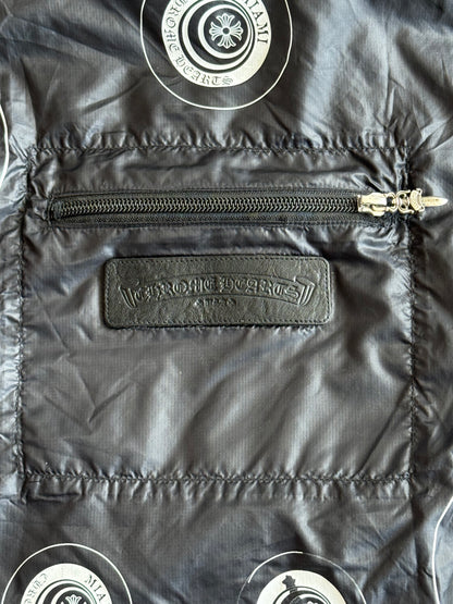 Chrome Hearts Miami Exclusive Black & White Cross Logo Nylon Tote Bag