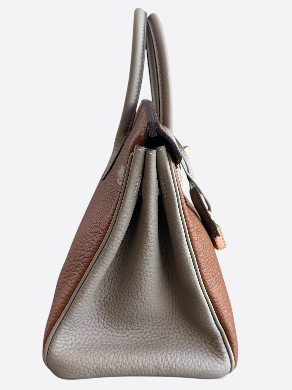 Hermes Brown Bi-Color Togo & Gold Hardware Birkin 25