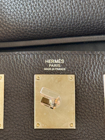Hermes Black Togo & Palladium Hardware HAC A Dos PM Backpack