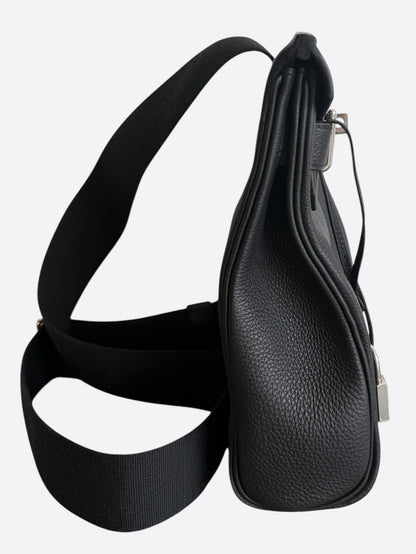 Hermes Black Togo & Palladium Hardware HAC A Dos PM Backpack