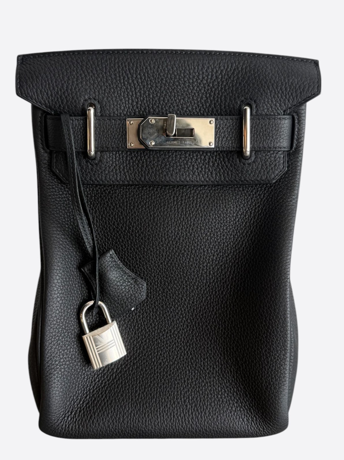 Hermes Black Togo & Palladium Hardware HAC A Dos PM Backpack