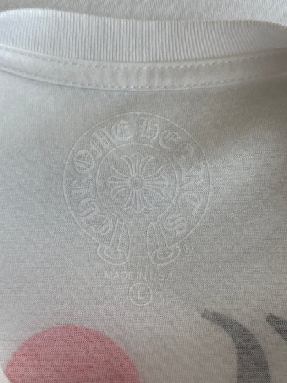 Chrome Hearts White & Red NY Longsleeve T-Shirt