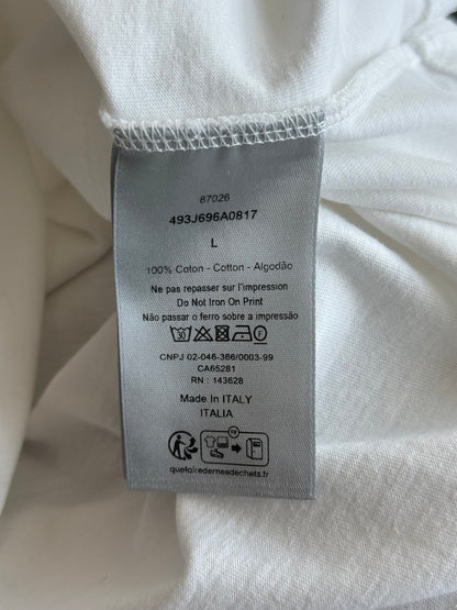 Dior White Lily Of The Valley Graphic T-Shirt