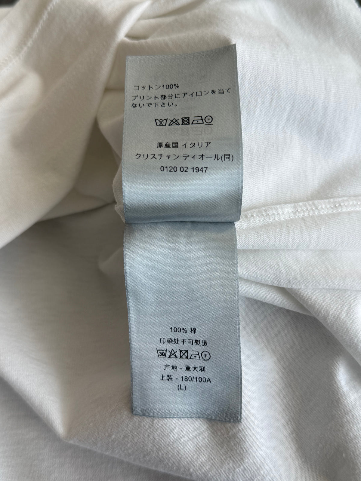 Dior White Lily Of The Valley Graphic T-Shirt