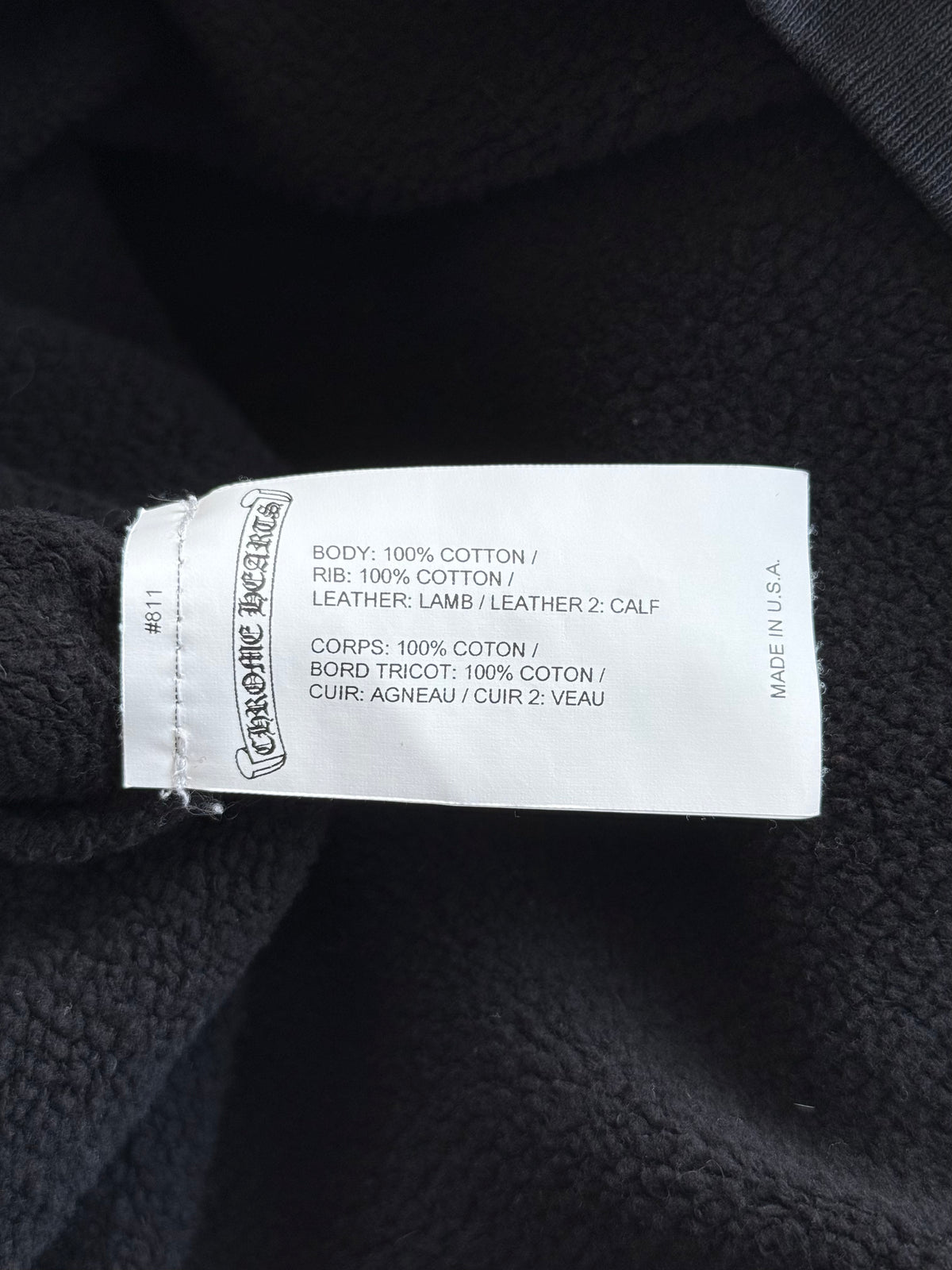 Chrome Hearts Black Cross Patch Sweater