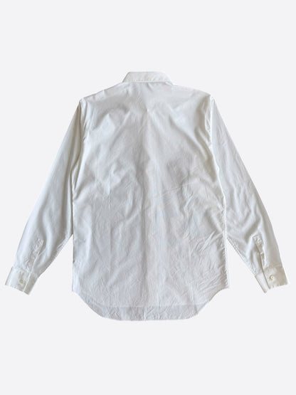 Dior Stussy White Embroidered Logo Button Up Shirt