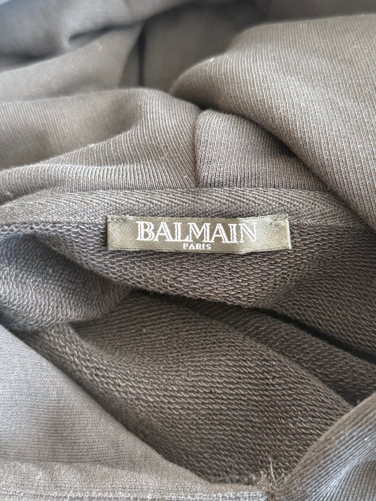 Balmain Black & White Logo Hoodie