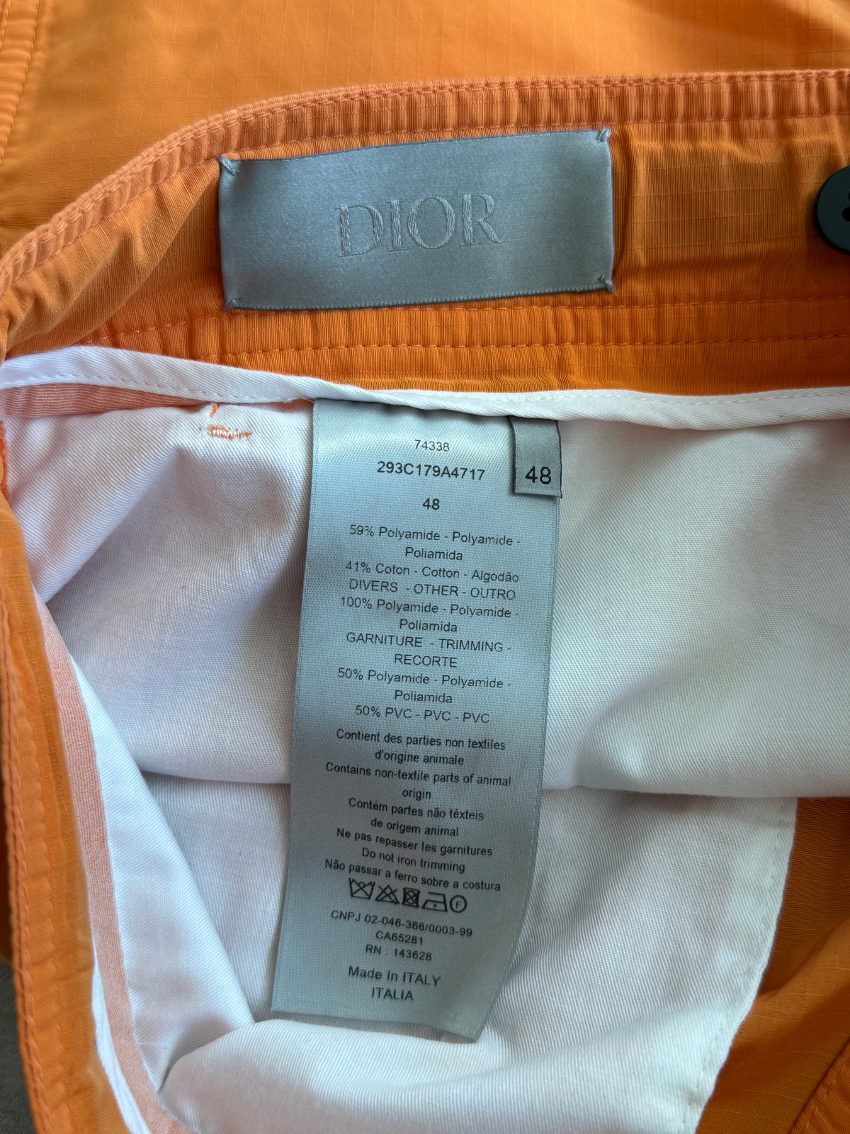 Dior Orange Bermuda Shorts