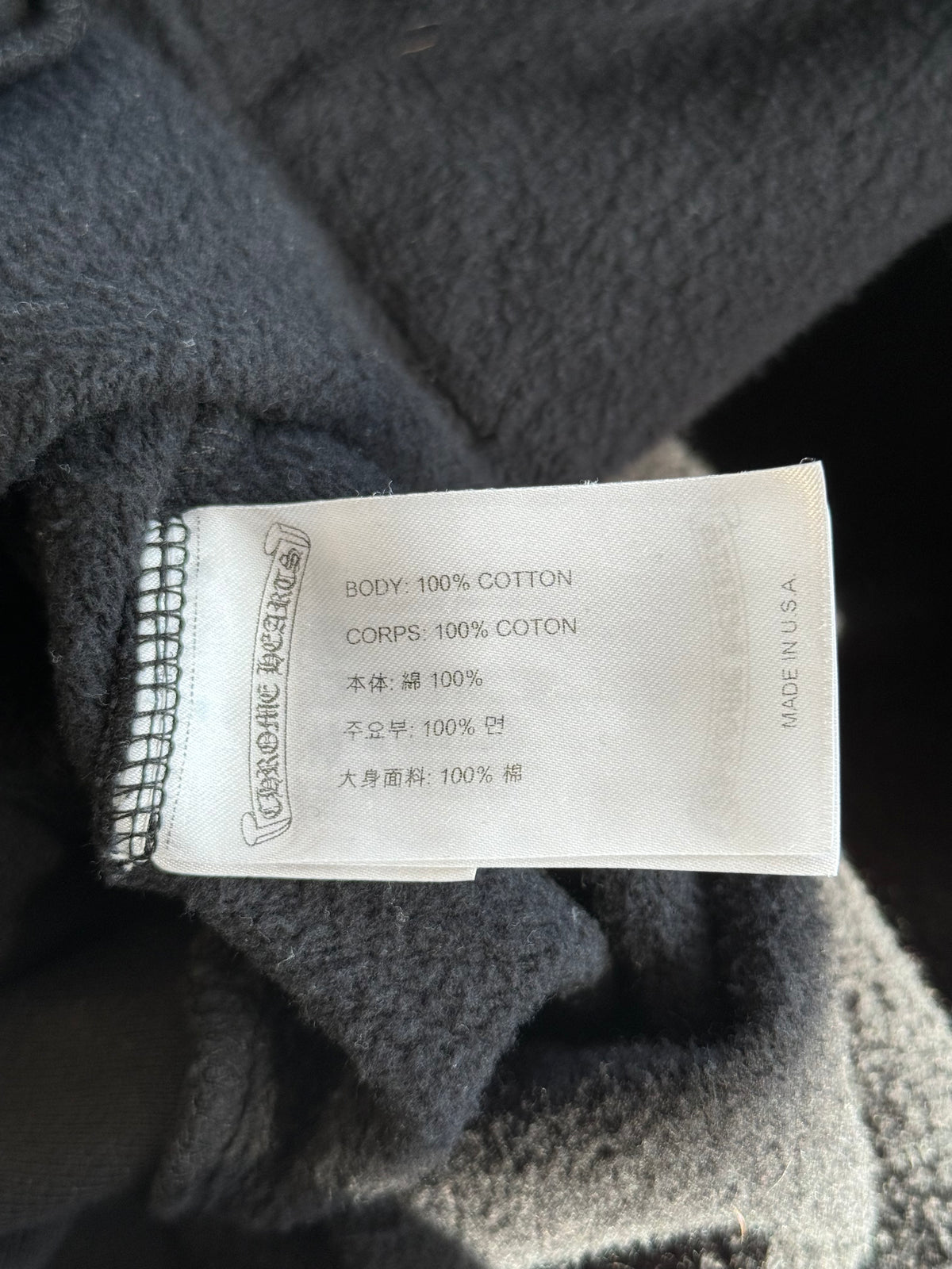 Chrome Hearts Black & Orange Triple Cross Logo Hoodie