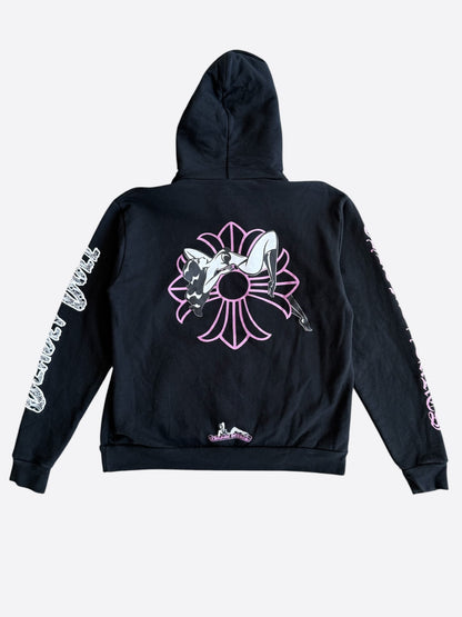 Chrome Hearts Black, White & Pink Deadly Doll Hoodie