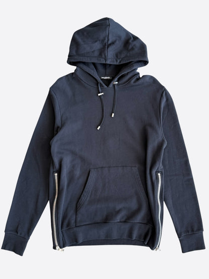 Balmain Black & White Logo Hoodie