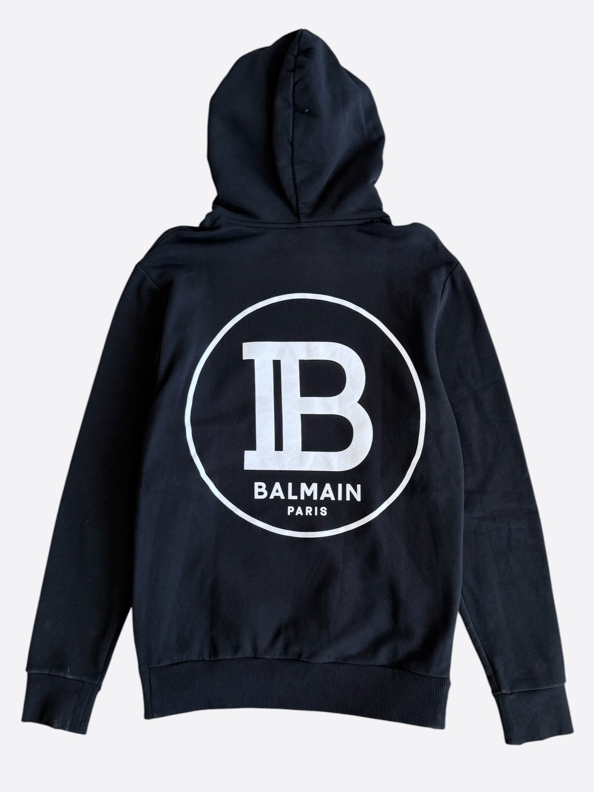 Balmain Black & White Logo Hoodie