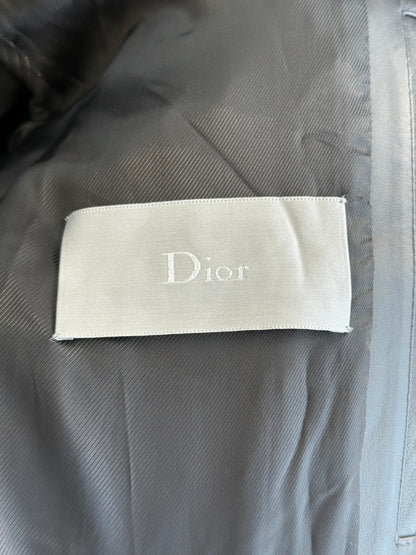 Dior Black, White & Red Striped Hooded Leather Jacket