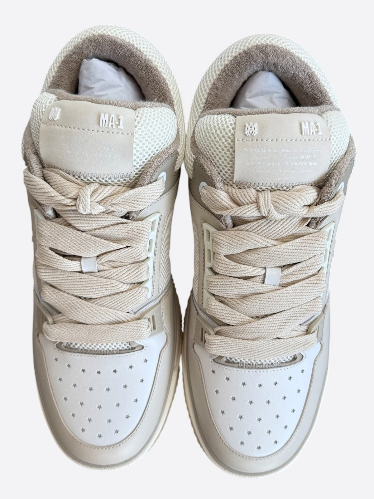 Amiri Beige & White MA-1 Sneakers