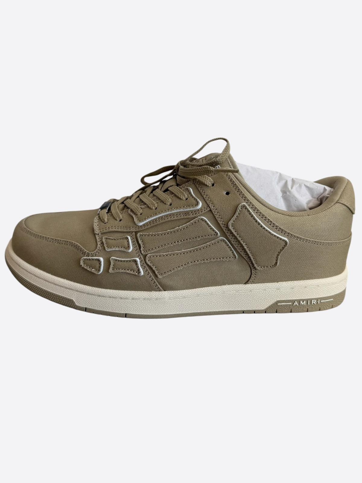 Amiri Green Canvas Skeleton Low Top Sneakers
