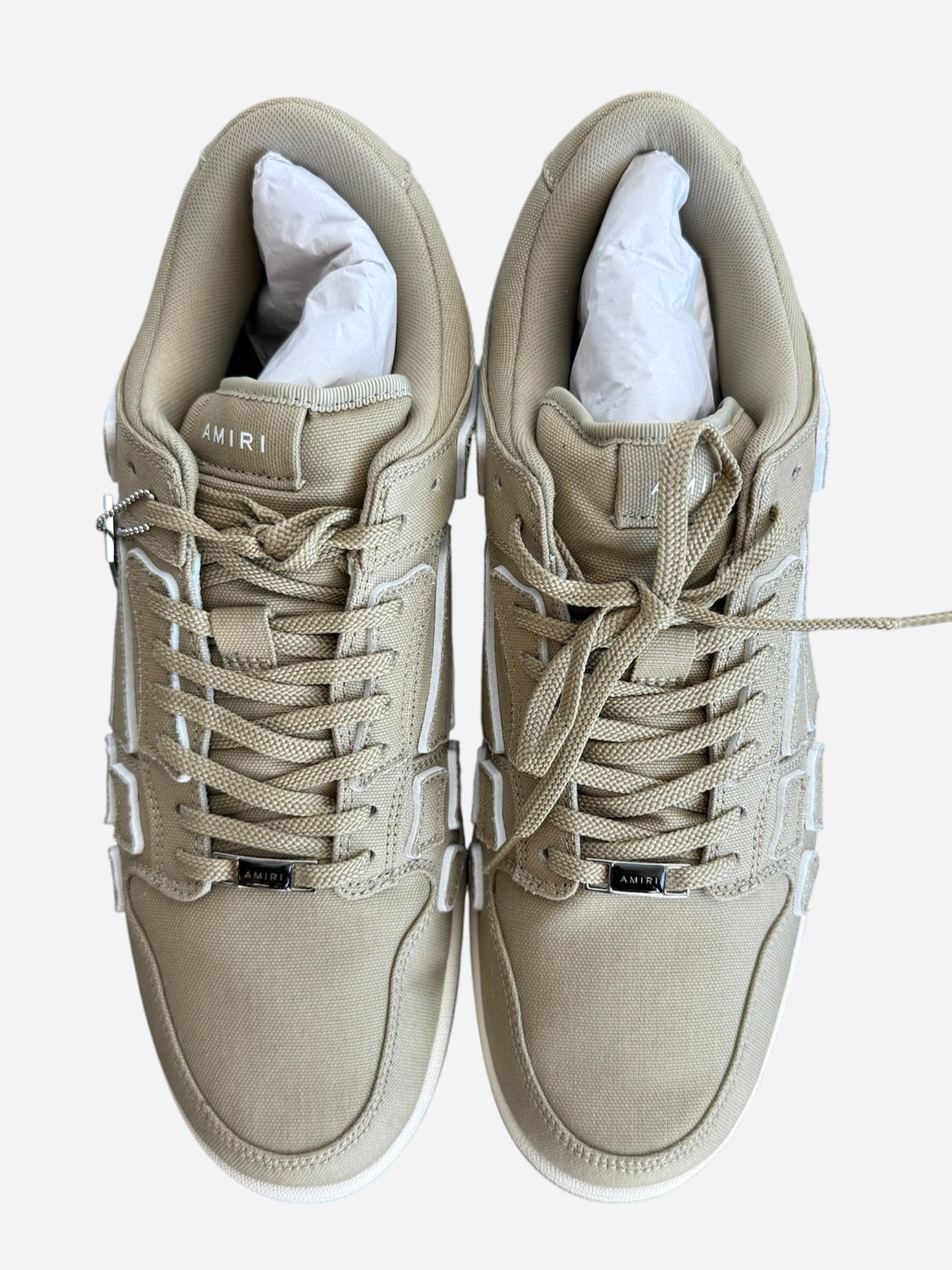 Amiri Green Canvas Skeleton Low Top Sneakers