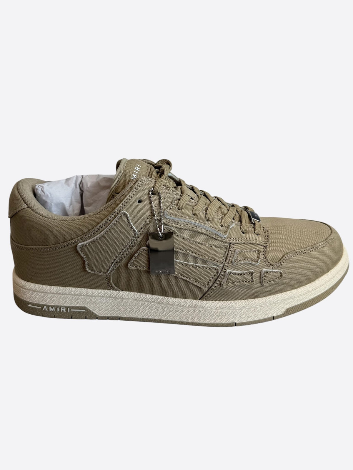 Amiri Green Canvas Skeleton Low Top Sneakers