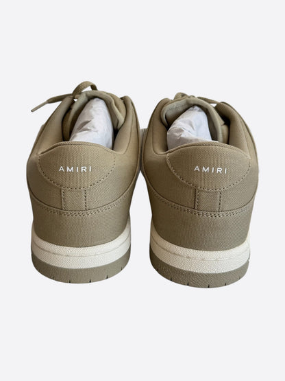 Amiri Green Canvas Skeleton Low Top Sneakers