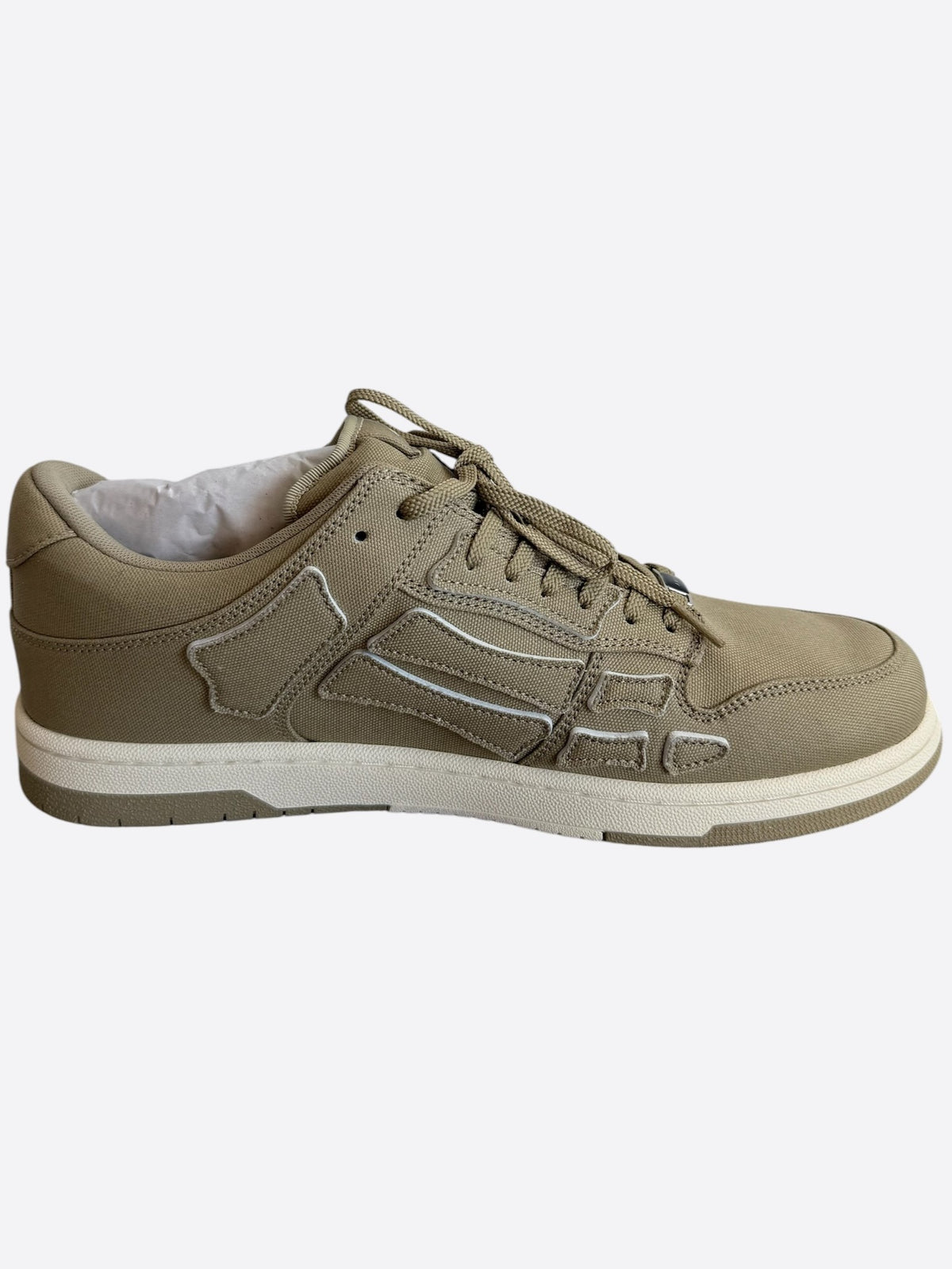 Amiri Green Canvas Skeleton Low Top Sneakers