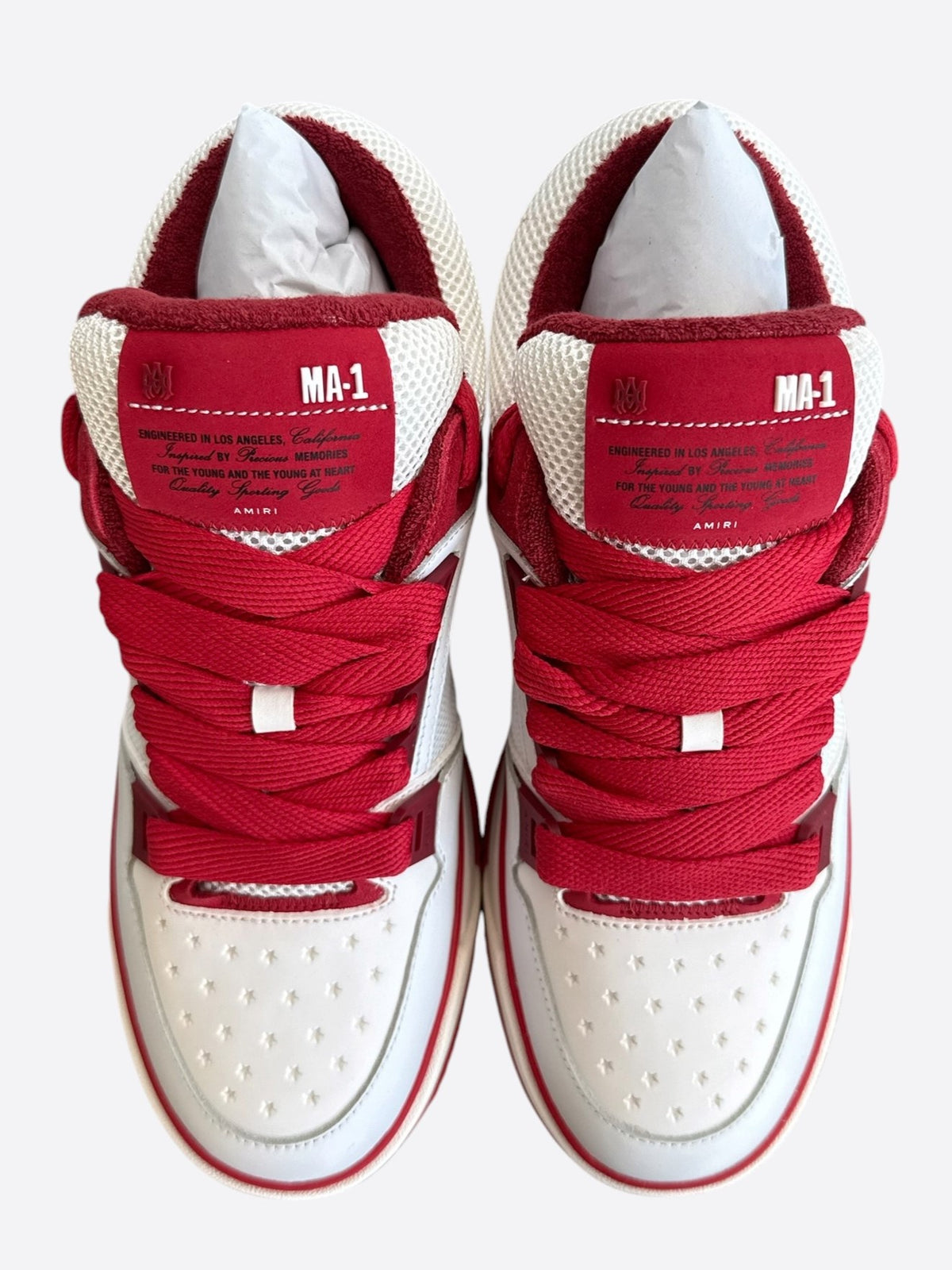 Amiri White & Red MA-1 Sneakers
