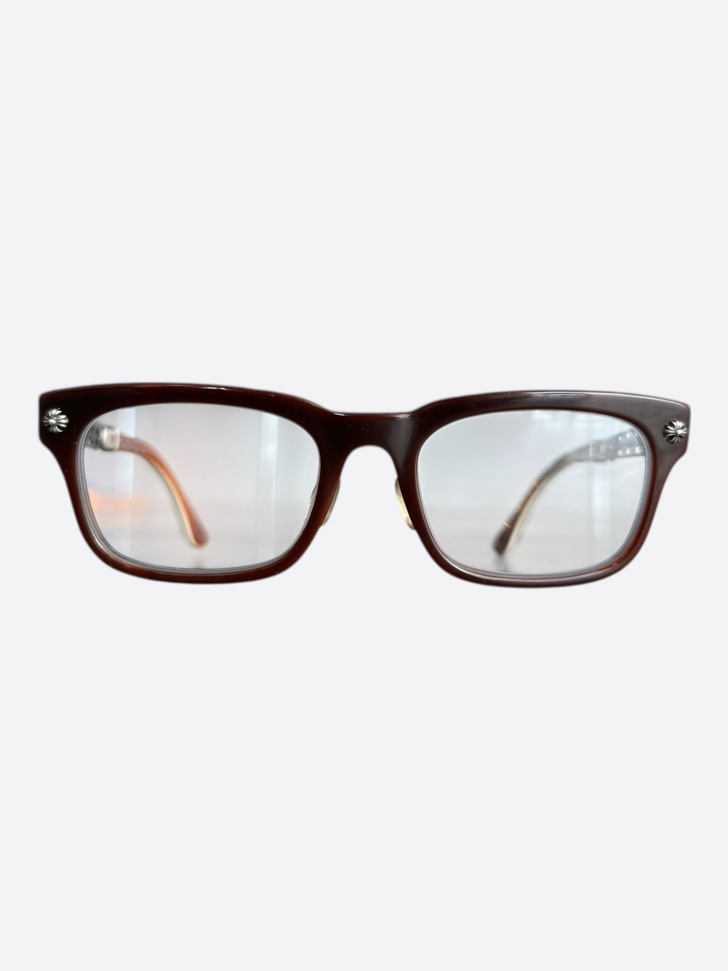 Chrome Hearts Brown & Silver Instabone Glasses