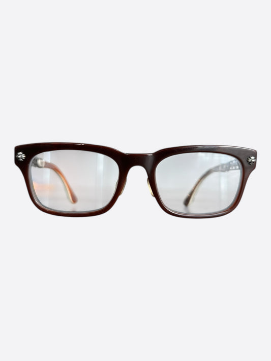 Chrome Hearts Brown & Silver Instabone Glasses