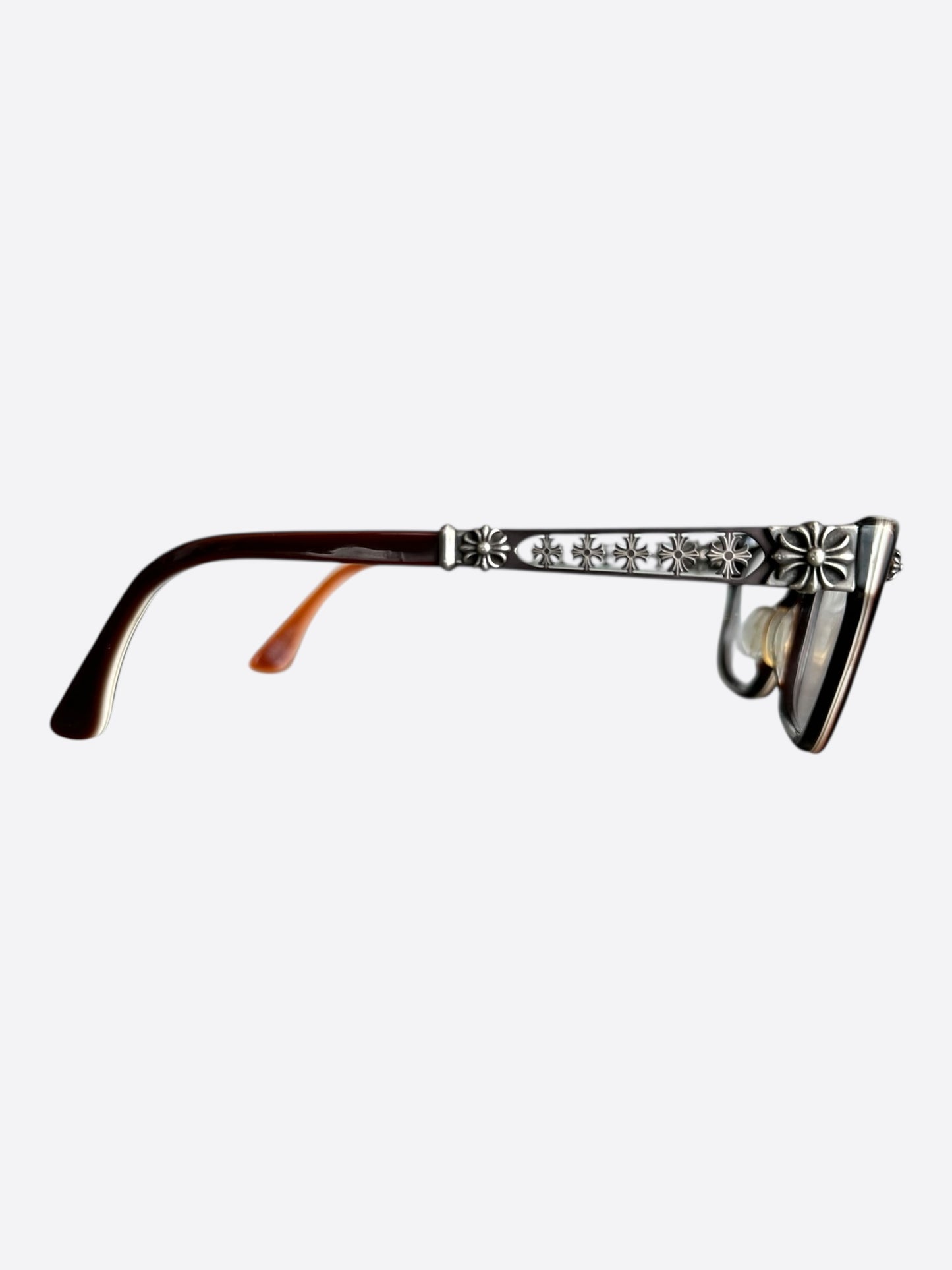 Chrome Hearts Brown & Silver Instabone Glasses