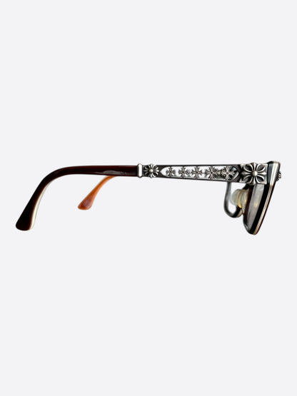 Chrome Hearts Brown & Silver Instabone Glasses