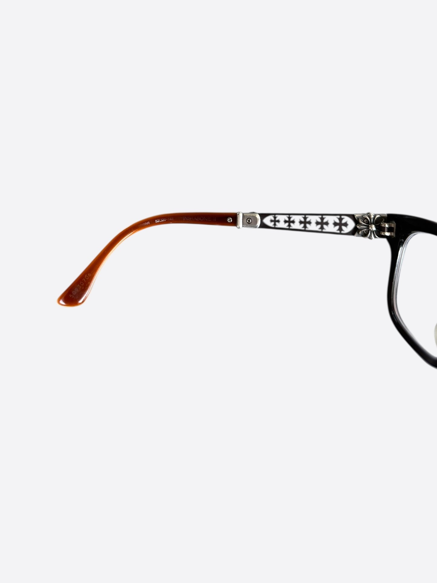 Chrome Hearts Brown & Silver Instabone Glasses