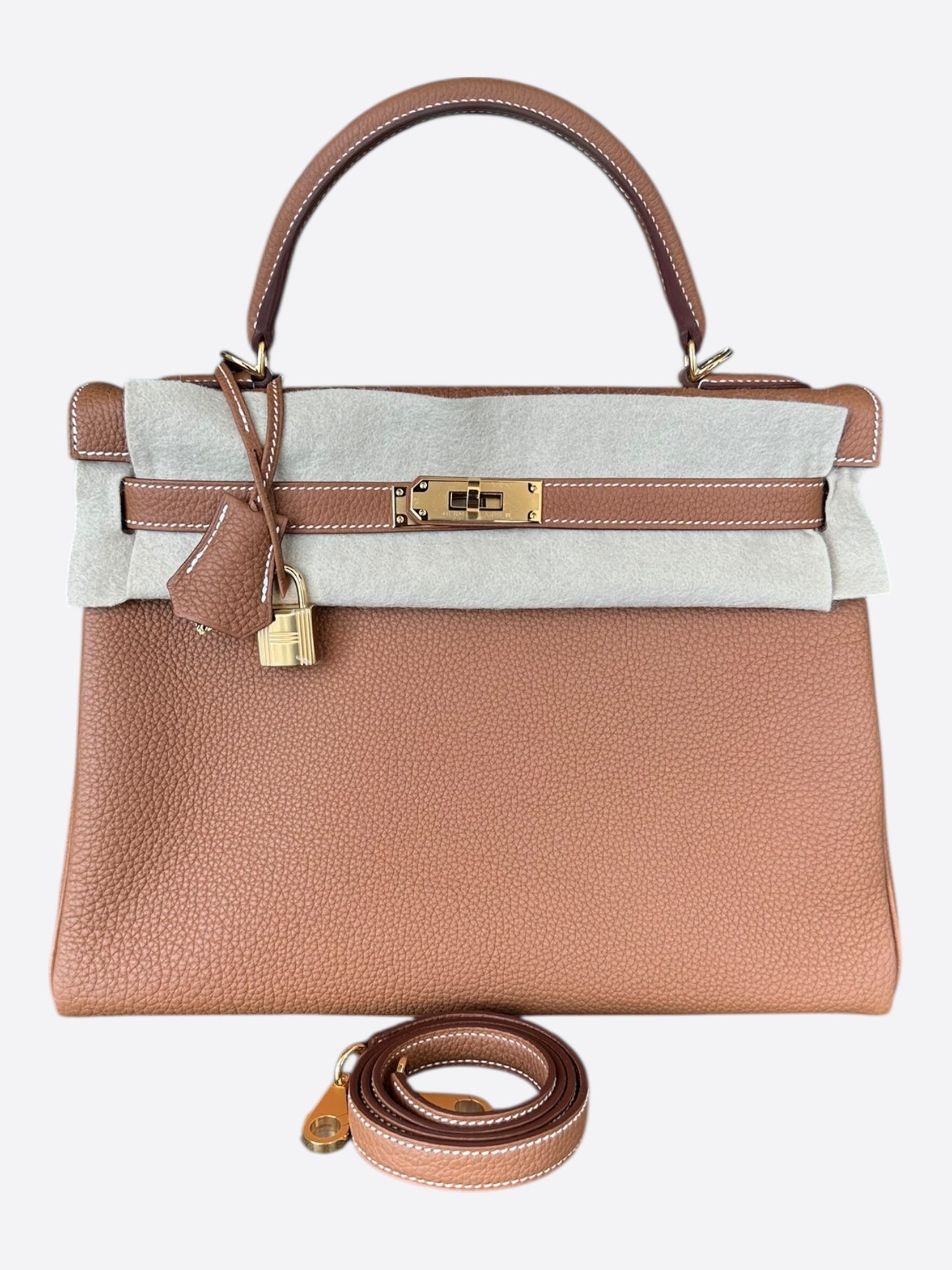 Hermes Retourne Gold Togo Kelly 32