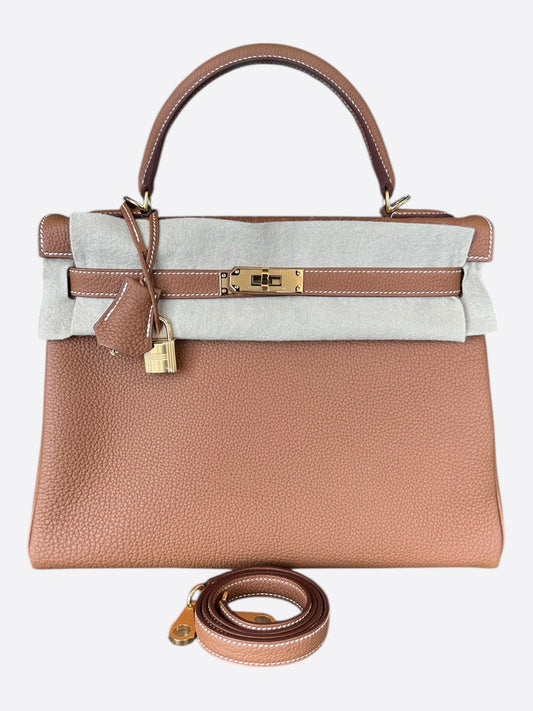 Hermes Retourne Gold Togo Kelly 32