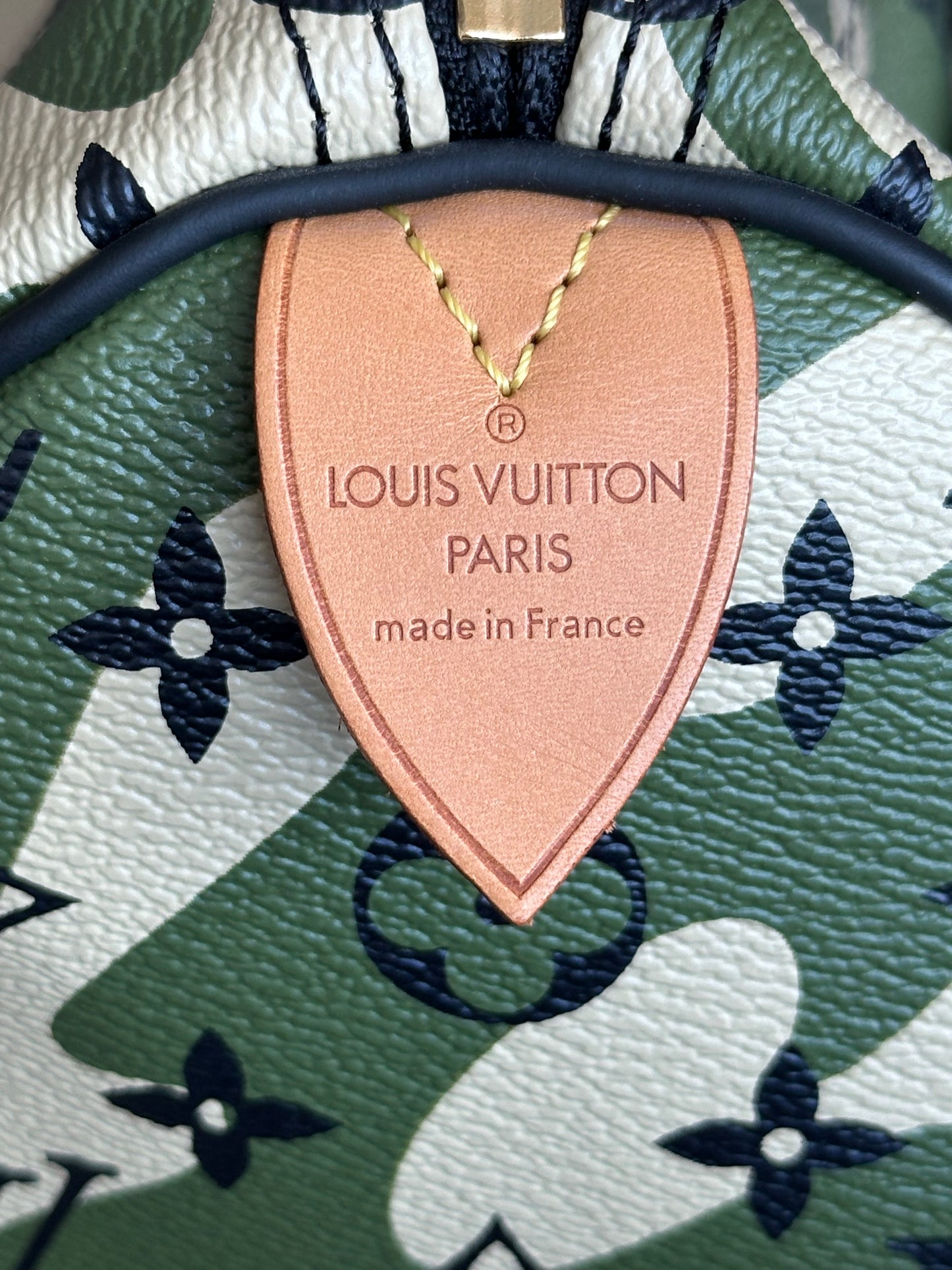 Louis Vuitton Takashi Murakami Green Camouflage Monogram Speedy 35