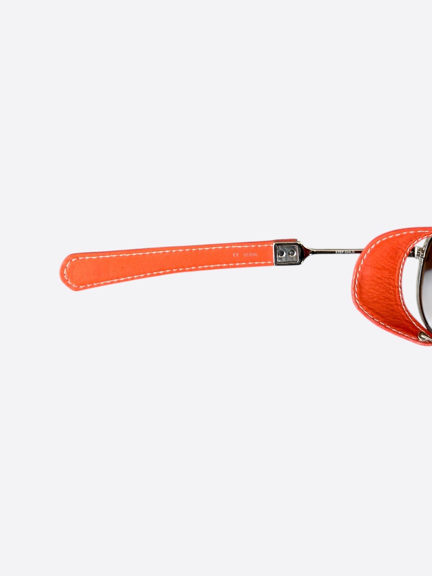 Chrome Hearts Orange & Silver Stepchild Aviator Sunglasses