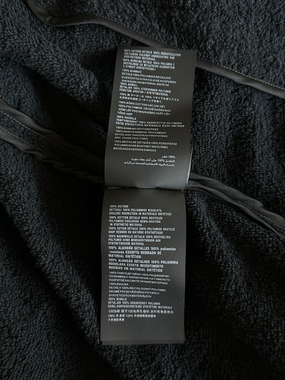 Prada Black Towel Logo Zip Up Hoodie