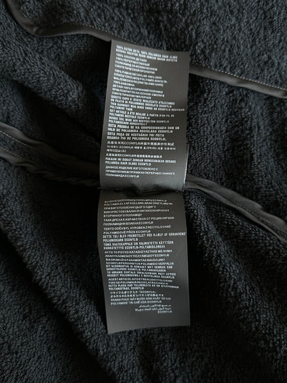 Prada Black Towel Logo Zip Up Hoodie