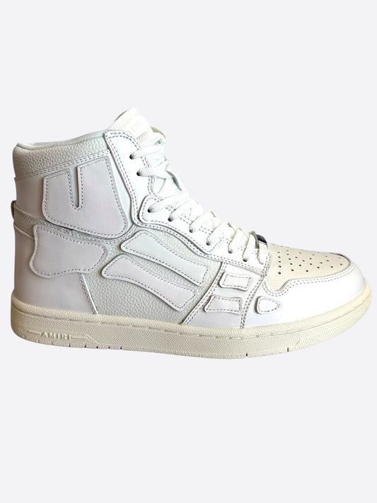 Amiri White Skeleton High Top Sneakers