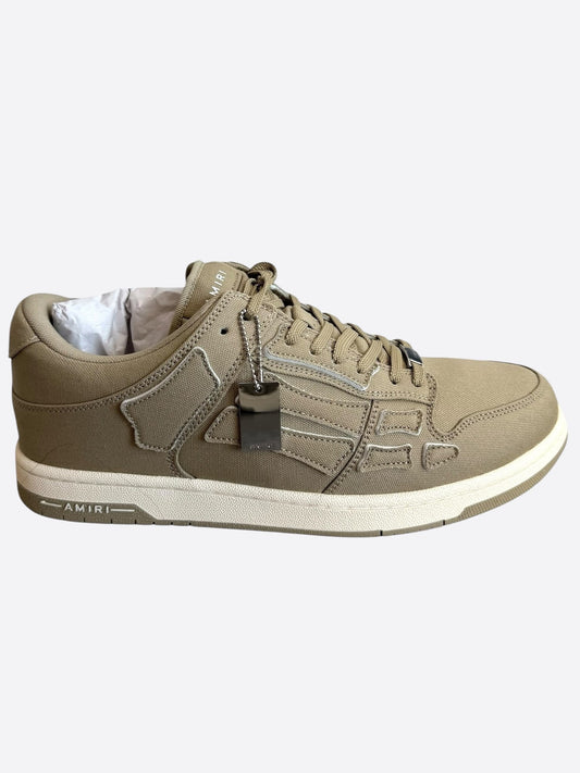 Amiri Green Canvas Skeleton Low Top Sneakers