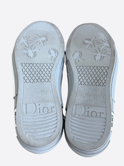 Dior Grey & White Oblique High Top B23 Sneakers