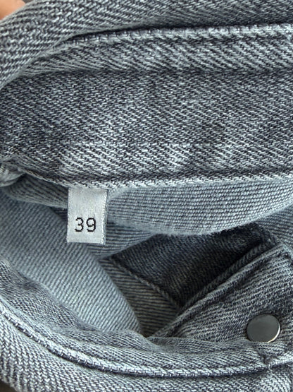 Dior Grey & Multicolor Patch Denim Button Up Shirt